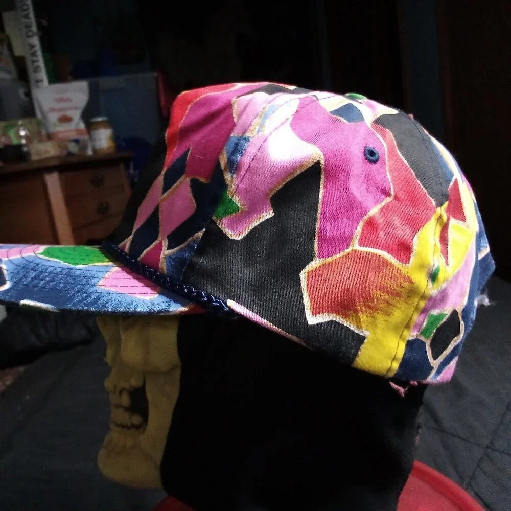 Deadstock Vintage Abstract Geometric Snap Trucker Hat Cap